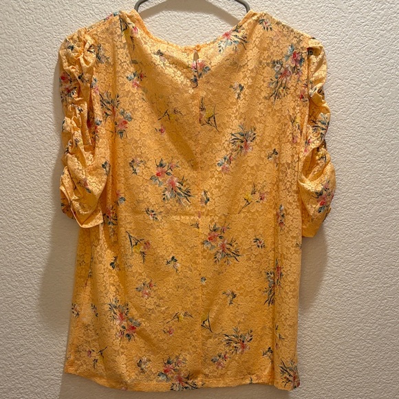 Anthropologie Elodie Peach Floral Lace Blouse NWOT! - Picture 7 of 10
